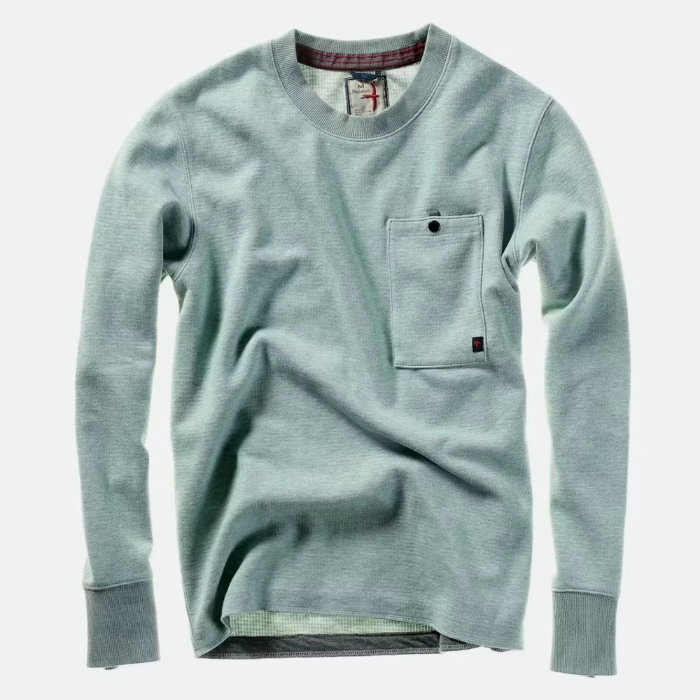 RELWEN I Windsurf Pocket Crew Sweatshirt Men’s Large Seafoam